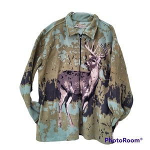 Mountain Ridge Deer Buck Fleece Shacket